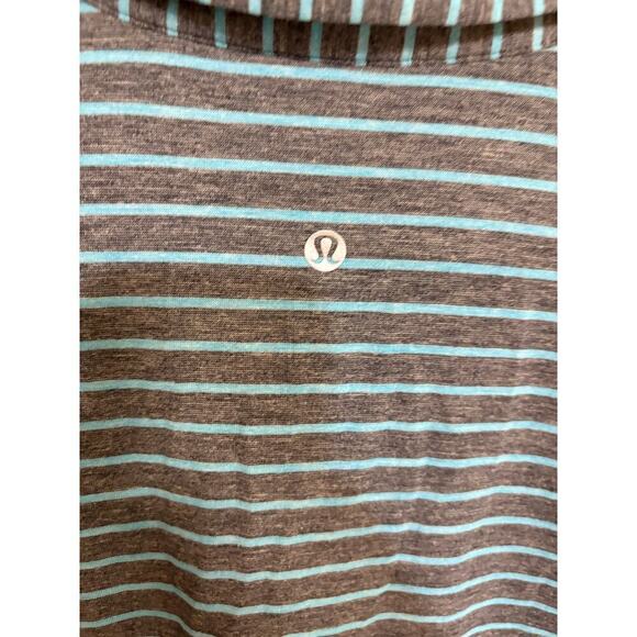 Lululemon Evolution Polo Lookout Stripe Heathered Navy Heathered Poseidon - M - Picture 6 of 6